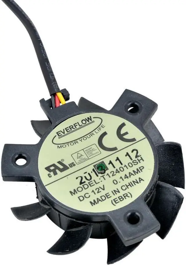 Alt view image 3 of 6 - T124010SH Diameter 37MM hole distance 26MM 3Pin 12V 0.14A cooling fan for Z490 motherboard router industrial computer