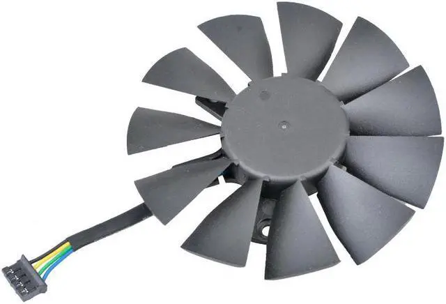 Alt view image 2 of 4 - FD7010H12S DC12V 0.35A 75mm diameter, 40mm hole pitch, 4pin, cooling fan for graphics card