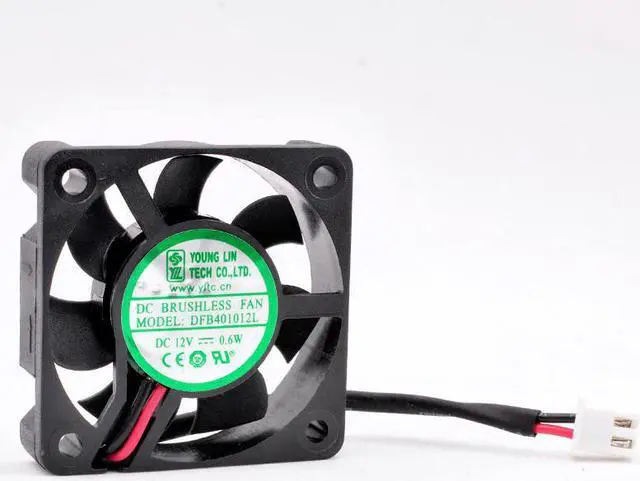 Alt view image 2 of 4 - DFB401012L 4cm 40mm fan 40x40x10mm DC12V 0.6W 2 wires 2pin double balls Quiet cooling fan for power charger monitor