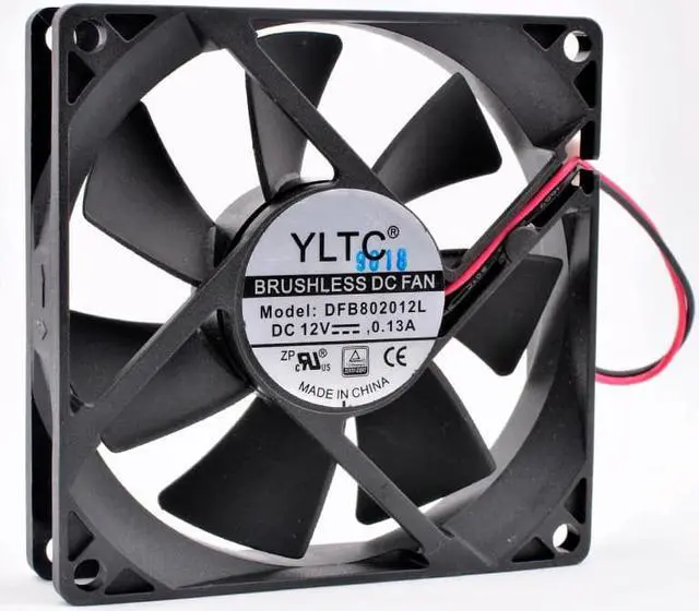 Alt view image 2 of 4 - DFB802012L 8cm 80mm fan 80x80x20mm DC12V 0.13A 2pin 2 ball bearings Silent cooling fan suitable for chassis power inverter