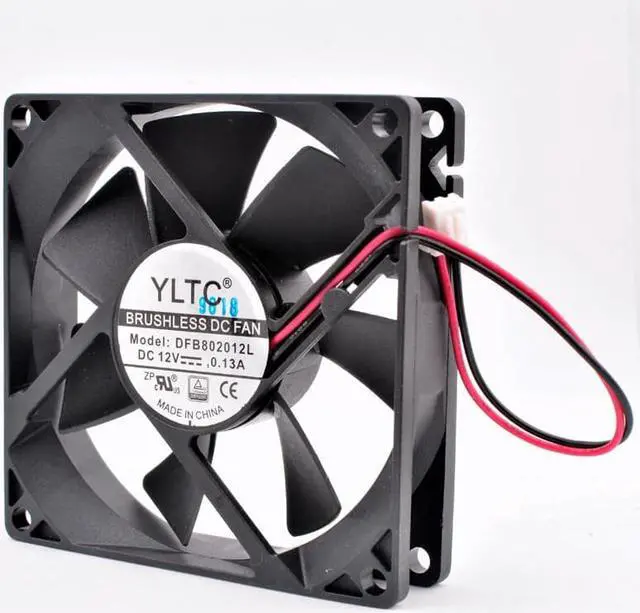 Alt view image 3 of 4 - DFB802012L 8cm 80mm fan 80x80x20mm DC12V 0.13A 2pin 2 ball bearings Silent cooling fan suitable for chassis power inverter