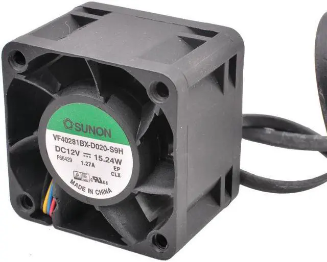 Alt view image 3 of 4 - VF40281BX-D020-S9H 4cm 40mm fan 40x40x28mm 4028 DC12V 15.24W 1.27A 4pin high-power cooling fan for power supply