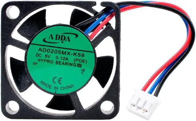 Alt view image 2 of 4 - AD0205MX-K59 2.5cm 25mm fan 25x25x6mm DC5V 0.12A 3 wires 3pin micro cooling fan for Raspberry Pi mobile devices