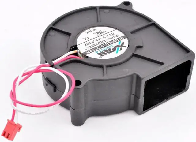 Alt view image 2 of 4 - RBD7530S1 75mm 75x75x30mm DC12V 0.70A 2 lines turbo blower blower cooling fan with high air volume