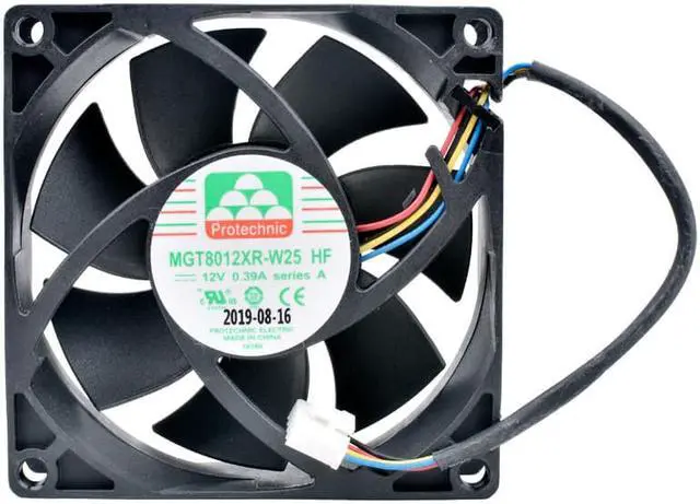 Alt view image 3 of 4 - MGT8012XR-W25 8cm 80mm fan 80x80x25mm DC12V 0.39A 4pin Cooling fan for chassis CPU