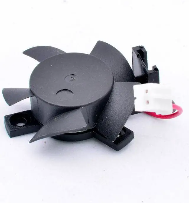 Alt view image 3 of 5 - DFS301012H DC12V 1.5W Diameter 27mm hole pitch 19x19x19mm 2 wires cooling fan for soft router heat sink aluminum LED car lights