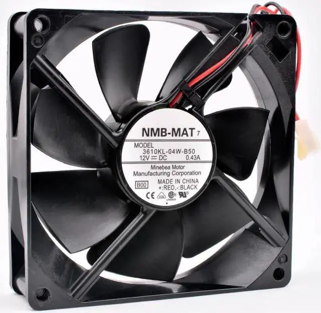Alt view image 3 of 4 - 3610KL-04W-B50 9cm 92mm fan 92x92x25mm DC12V 0.43A 2 wires 2pin double balls large air volume cooling fan for UPS power supply