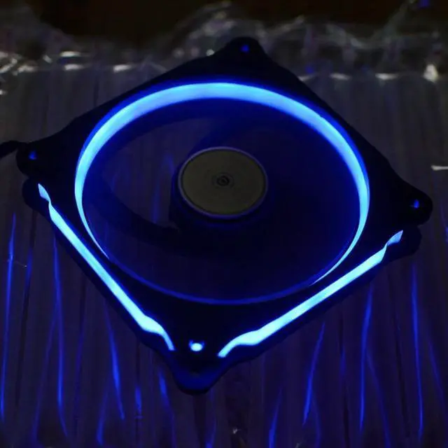 Alt view image 3 of 6 - ACP12025Y-12PWM 12cm 120mm 120x120x25mm 12V 0.25A 4 wire speed control LED blue light cooling fan suitable for chassis CPU
