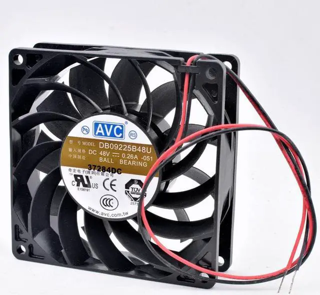 Alt view image 3 of 4 - DB09225B48U 9cm 92mm fan 92x92x25mm DC48V 0.26A Cooling fan for server inverter