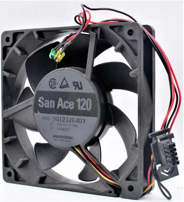 Alt view image 2 of 4 - 9G1212E403 12cm 12025 120mm fan 120x120x25mm DC12V 0.58A 3 lines, large air volume, cooling fans for servers and power supplies