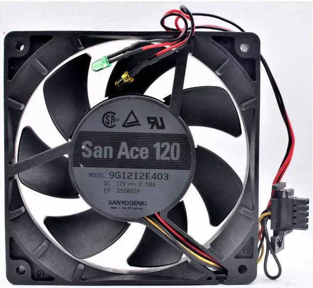 Alt view image 3 of 4 - 9G1212E403 12cm 12025 120mm fan 120x120x25mm DC12V 0.58A 3 lines, large air volume, cooling fans for servers and power supplies
