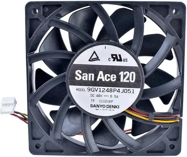 Alt view image 2 of 4 - 9GV1248P4J051 12cm 12025 120mm 48V 0.50A 4-wire double ball bearing server with large air volume fan