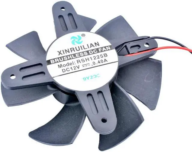 Alt view image 3 of 4 - RSH1225B diameter 115mm hole pitch 94mm 67mm DC12V 0.40A 2 wires, double ball bearing, large air volume cooling fan