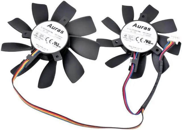 Alt view image 2 of 4 - A9215MXAA A8010MXAA diameter 85mm 75mm hole pitch 35mm 4-wire graphics card cooling dual fan