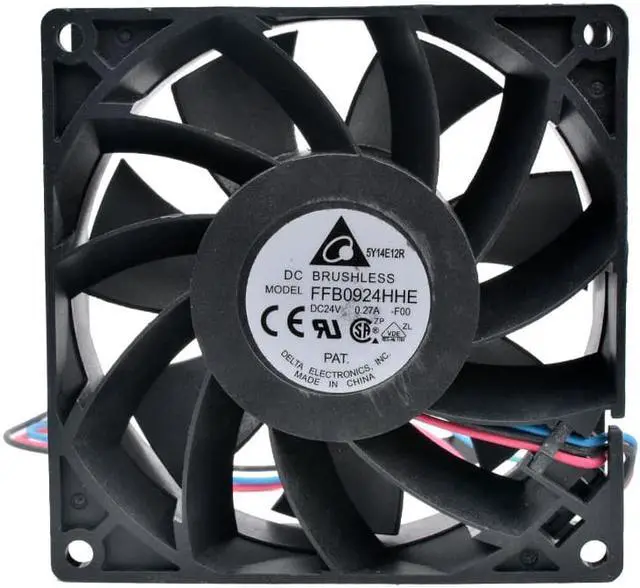 Alt view image 2 of 4 - FFB0924HHE-F00 9.2cm 92mm fan 92x92x38mm DC24V 0.27A 3 lines Cooling fan for inverter case