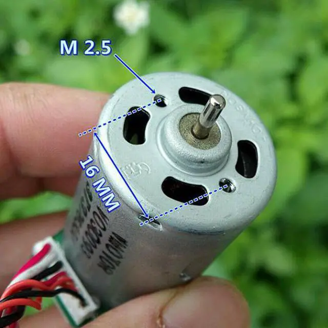 Alt view image 3 of 3 - JOHNSON RS-385 Micro 27.5mm Electric Motor DC 12V-24V 13600RPM Large Torque Dual Shaft With PCB Board Hall Speed Encoder 7-wire