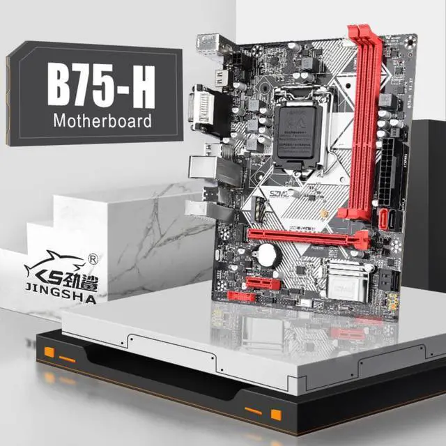 Alt view image 4 of 6 - SZMZ B75-H Gaming Computer Motherboard LGA 1155 Supports DDR3 RAM USB SATA3.0 B75 Desktop Mobo Compatible With Core Xeon E3 V1V2