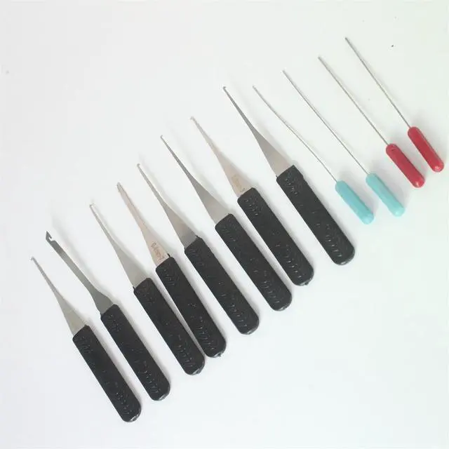 Main image of tools 12Pcs Lock Broken Key Extractor Remove Removal Hooks Needle Locksmith Tool Set Hardware Lock Tool black