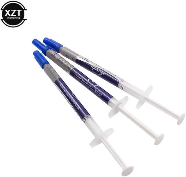 Alt view image 3 of 6 - 10PCS Syringe Processor Thermal Paste Grease Gray CPU Cooler Heatsink Conductive Compound Cooling Termopasta Drop