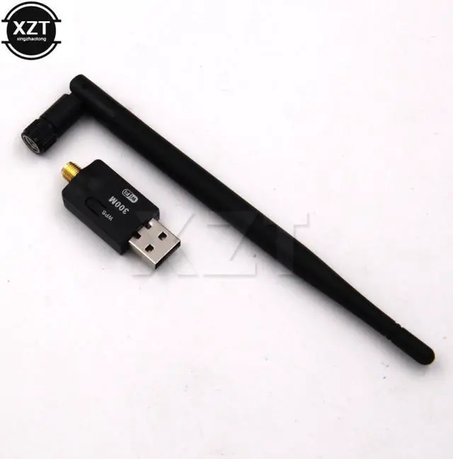 Alt view image 3 of 3 - 1PCS 300Mbps Wireless 5dB USB Wifi receiver transmitter Adapter LAN Card 802.11n Mini WLAN PC Wi-Fi High speed 8219EU chip