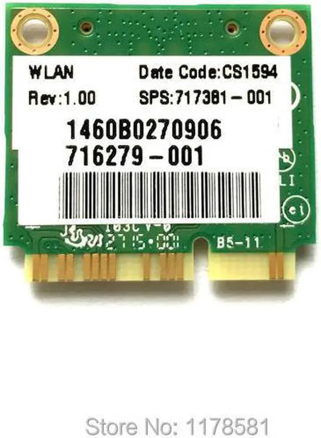 Alt view image 2 of 3 - For Intel 7260HMW 7260AN 300Mbps half Mini PCI-e Bluetooth-compatible Wireless wifi card 2.4G/5G