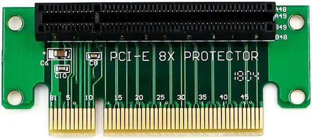 Alt view image 3 of 3 - QINDIAN PCI-E PCI Express 8X 90 Degree Adapter Riser Card For 1U Computer Case Chassis PC Converter Expansion Card PC Components