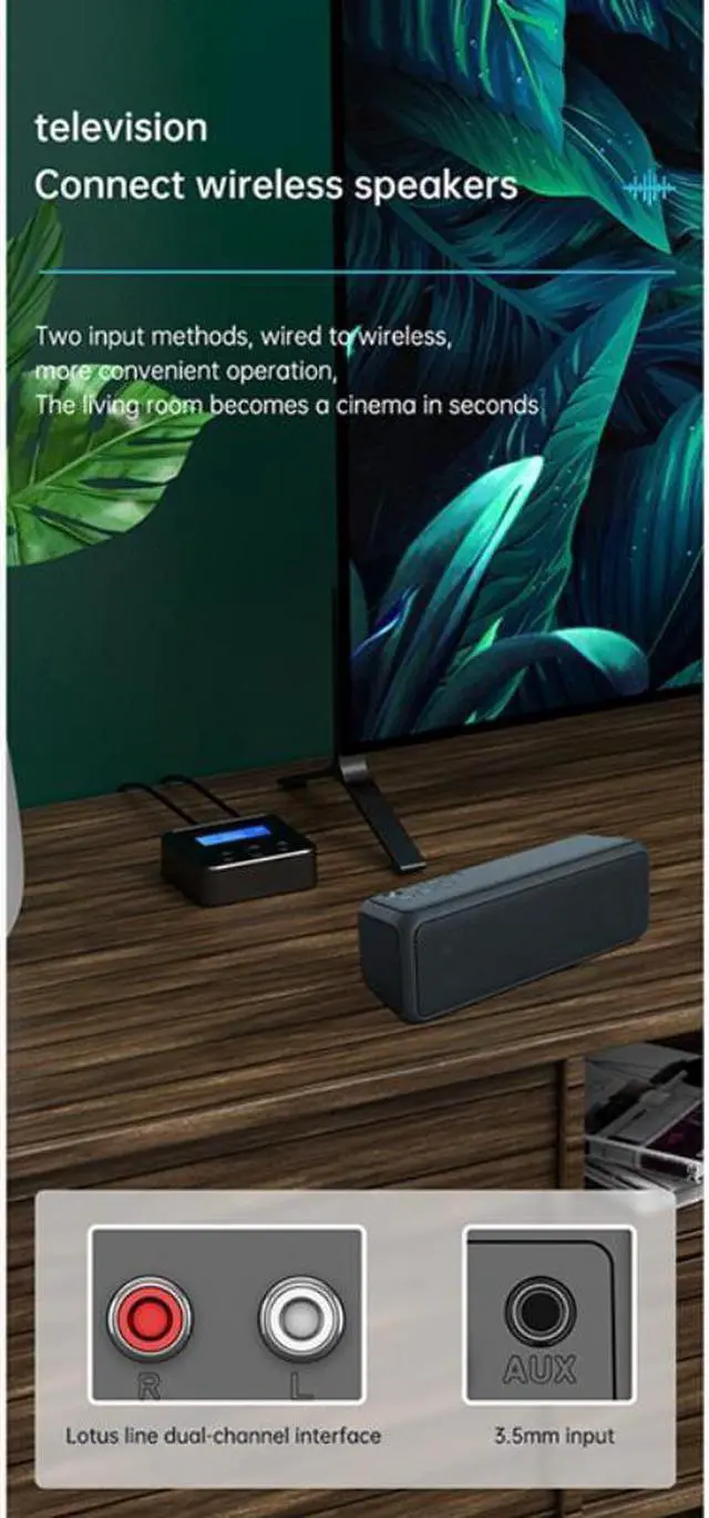 Alt view image 6 of 6 - Bluetooth 5.0 Transmitter Receiver EDR Wireless Adapter USB Dongle 3.5Mm AUX RCA For TV PC Headphones Home HIFI Audio