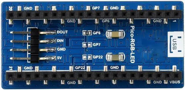Alt view image 3 of 3 - Pico RGB LED matrix Module for Raspberry Pi Pico 16×10 RGB full-Color LEDs With Embedded Quality Controller IC LED Chip