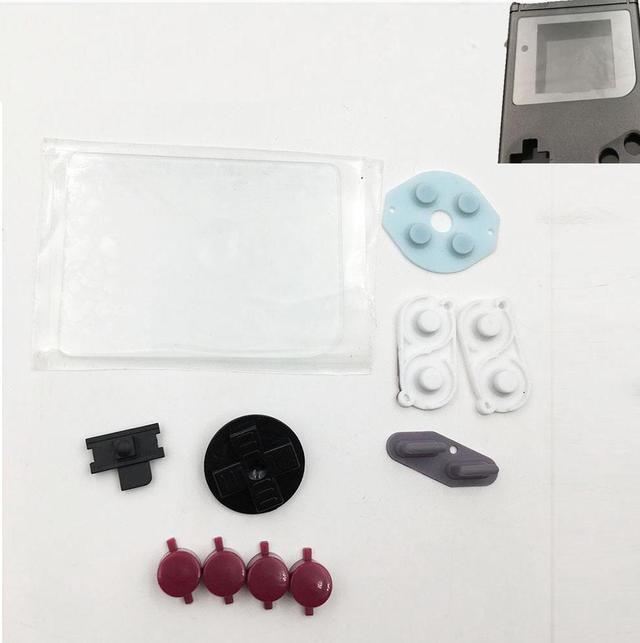Main image of For Game Boy Zero GameBoy DMG-01 Plastic A B Buttons   D Pads & Silicon Buttons Clear Lens For Raspberry Pi