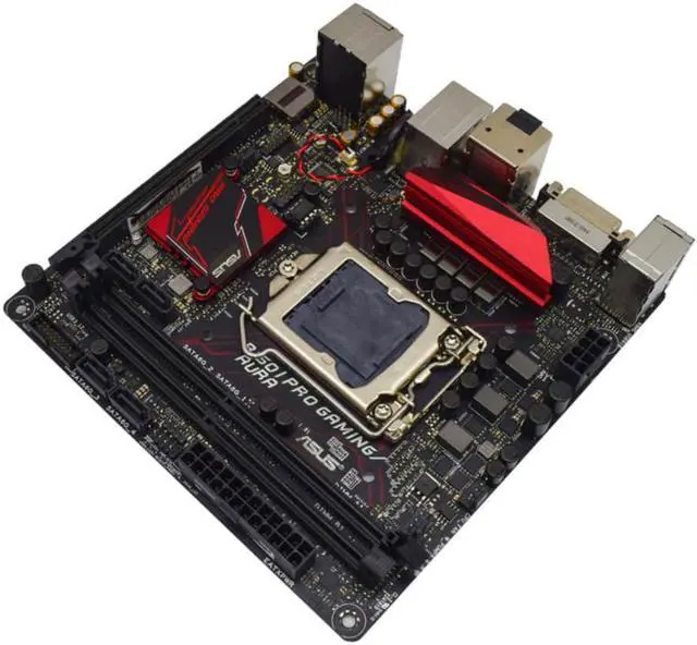 Alt view image 4 of 4 - Motherboard Mini ITX LGA 1151 Asus B150I PRO GAMING/AURA Motherboard 1151 DDR4 32G Intel B150 PCI-E 3.0 USB3.0 For Core i3-6100