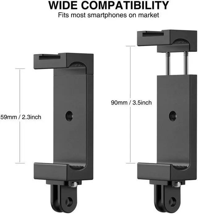 Alt view image 3 of 4 - CAMOLO Universal Phone Clip Mount with Cold Shoe and Joint Mount for Tripod Stabilizer Bracket for HUAWEI iphone Xiaomi Samsung