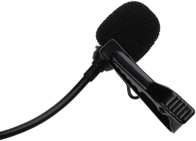 Alt view image 2 of 3 - Mini Lavalier Microphone Lapel Tie Clip Condenser Mic for Audio Studio Conference Interview Network Sing