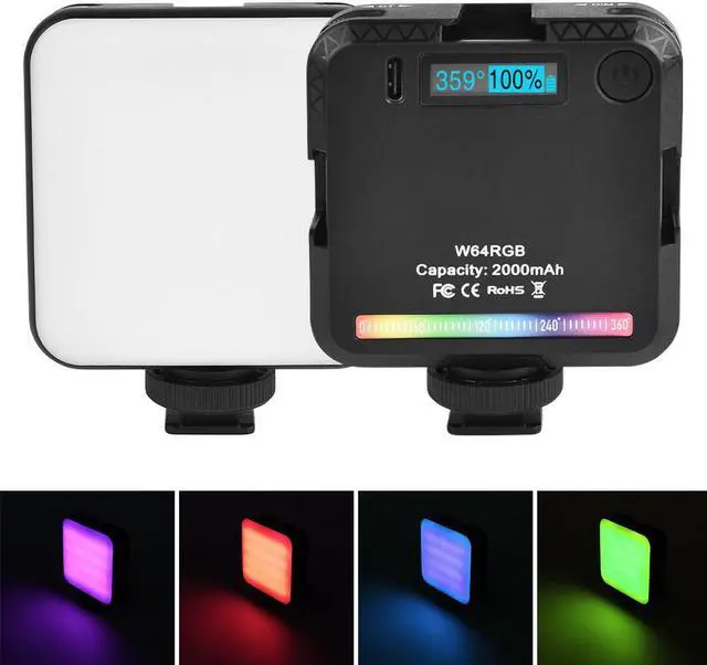 Alt view image 3 of 4 - W64 RGB Photographic Lighting Mini Rgb Led Video Light Atmosphere Lamp Fill Light Lamp Cri95+ 2500K-9000K 20 Lighting