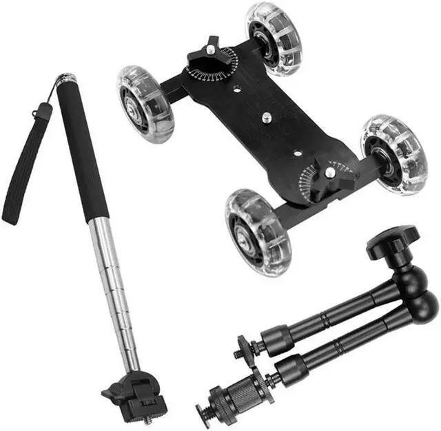 Alt view image 2 of 4 - Camera Table Slider Dolly Desktop Mini Video Car Stabilizer For DSLR Camera