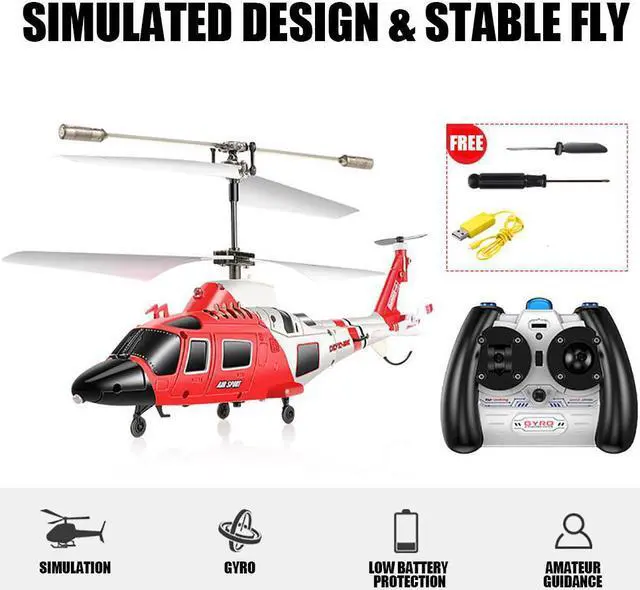 Alt view image 2 of 4 - Syma S111G 3.5Ch IR Control Indoor Mini RC Helicopter Toys Drone with Gyro Gift
