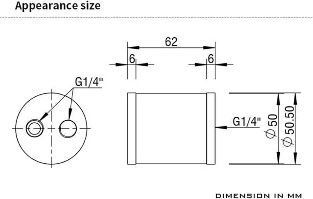 Alt view image 3 of 3 - Barrow 50MM-L60 50 caliber cylindrical water-cooled heat dissipation water tank L50-60