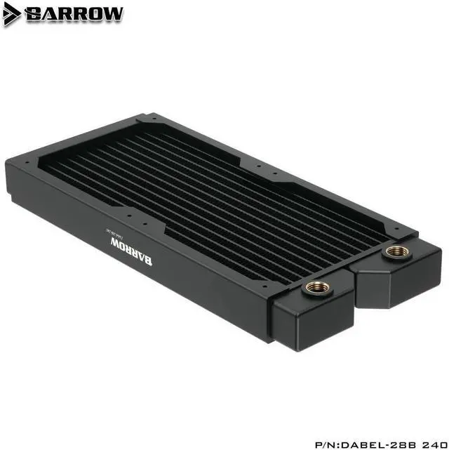 Alt view image 2 of 3 - Barrow (Thick:28MM)Dabel-28b 240MM High Density Single Wave Copper Water Cooling Radiator 28MM