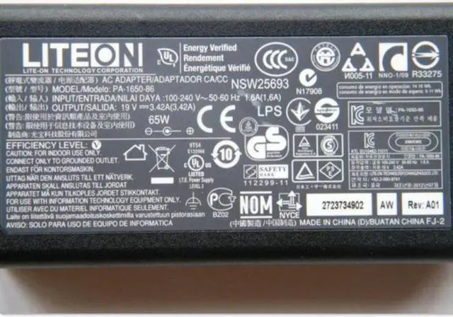 Alt view image 2 of 2 - 19V 3.42A 65W LITEON PA-1700-02 PA-1650-86 PA-1650-22 AC Adapter For ACER ASPIRE 5310 5330 TM4750 TM5742 Laptop Charger