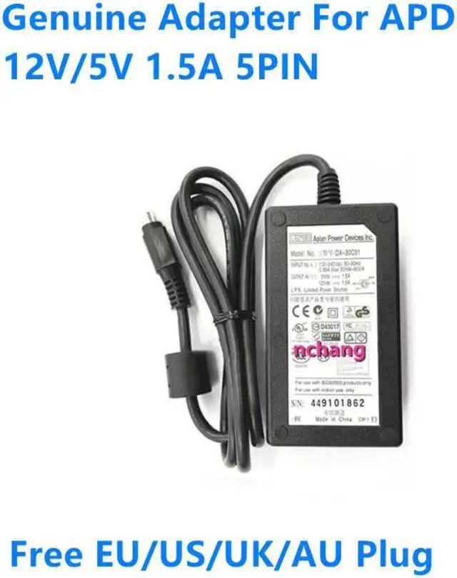 Main image of 5V 12V 1.5A 5PIN APD DA-30C01 AcBel AD6008 Power Supply AC Adapter For SAMSUNG SE-W164 WD6400E035-00 HARD DRIVE Charger