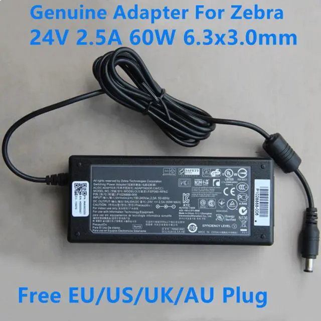Main image of GK420 24V 2.5A 60W GX420D GX420T GK420D Printer AC Adapter For Zebra FSP060-RPAC P1028888-006 P1028888-001 P1029999-006