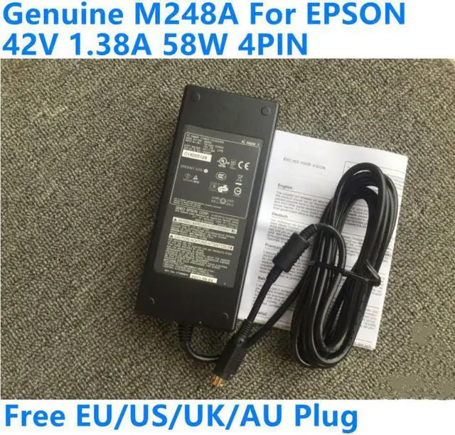 Alt view image 3 of 4 - M248A 42V 1.38A 58W 4PIN AC Adapter Power Supply For EPSON TM-C3520 C3400 C3500 M832 Power Supply Charger