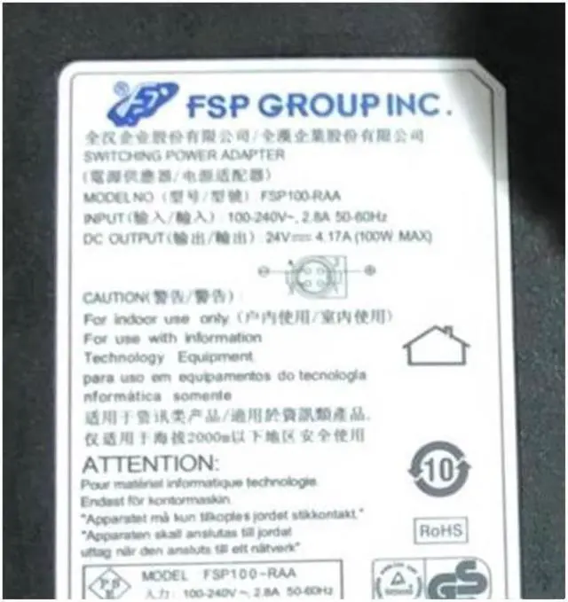 Alt view image 2 of 2 - 24V 4.17A 100W 4PIN FSP FSP100-RAA AC Adapter For HUAWEI FSP100-RAA VP9035A VIDEO CONFERENCE Power Supply Charger