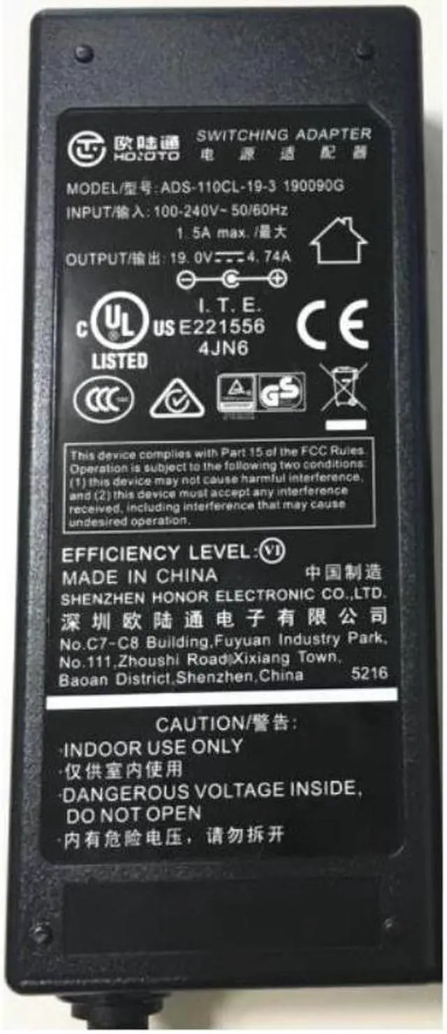 Alt view image 2 of 2 - HOIOTO ADS-110CL-19-3 190090G 19V 4.74A 90W Power Supply AC Adapter Charger