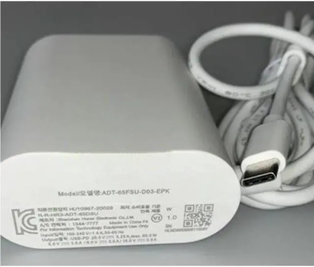 Alt view image 2 of 4 - 20V 3.25A 65W TYPE-C ADT-65FSU-D03-EPK Power Supply AC Adapter For LG 14Z90P 17Z90P ADT-65DSU-D03-2 Laptop Power Charger