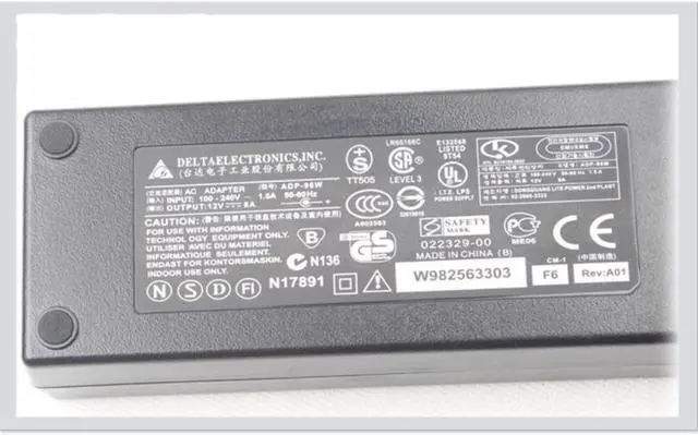 Alt view image 2 of 2 - 12V 8A 7.5A 96W 5.5x2.5mm Delta ADP-96W DPS-90FB A AC Power Adapter For QNAP TS-451 NAS HU10065-110687 Laptop Charger