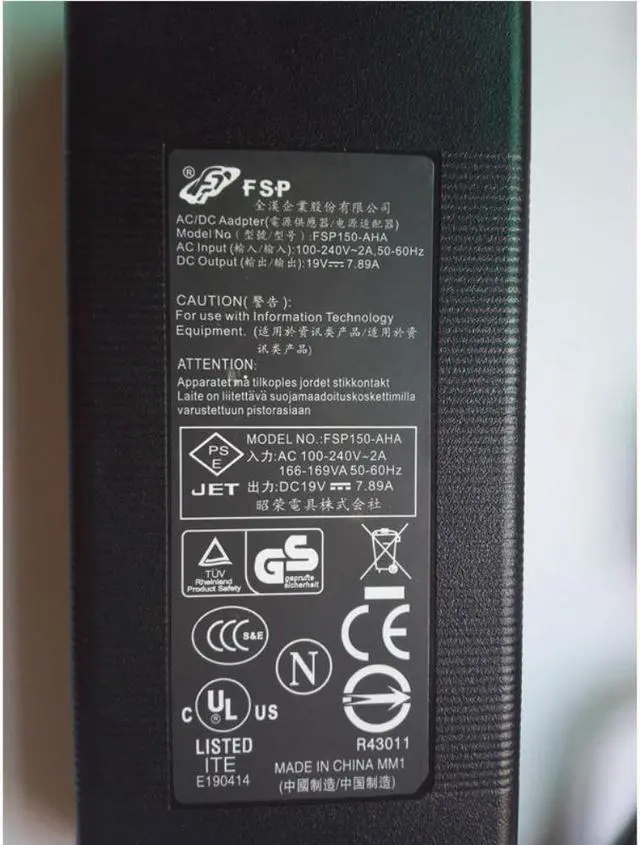 Alt view image 4 of 4 - FSP150-ABBN1 19V 7.89A 150W 4PIN AC Adapter For FSP150-ABBN2 IPC912-213-FL-A TOBII TX300 GETAC X500 Power Supply Charger
