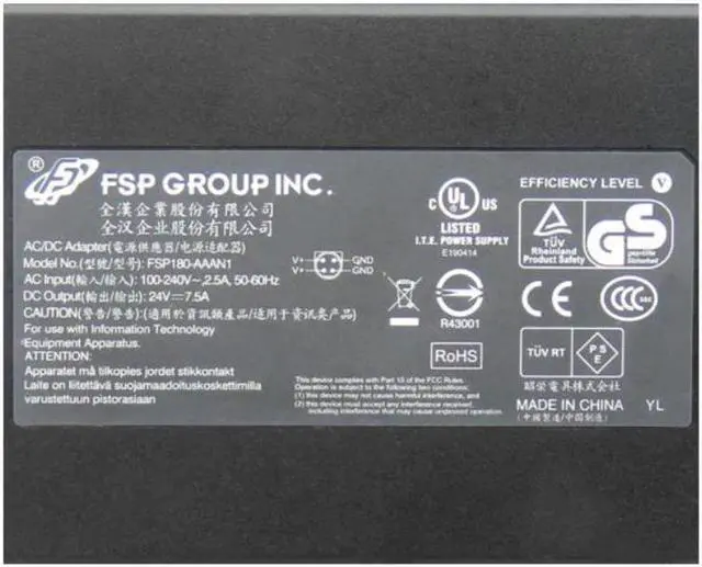 Alt view image 2 of 2 - 24V 7.5A 180W 4PIN FSP FSP180-AAAN1 FSP180-AAAN2 AC Switching Power Adapter For Laptop Power Supply Charger