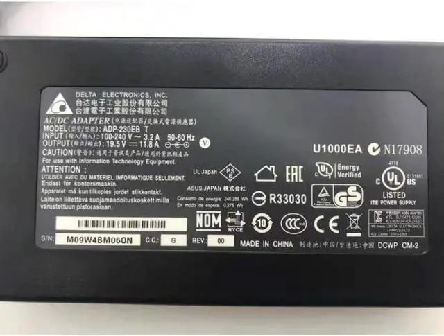 Alt view image 2 of 2 - Delta 230W 19.5V 11.8A ADP-230EB T AC Adapter For ASUS ROG GM501GS GL702VS GL703 Gaming Laptop Power Supply Charger