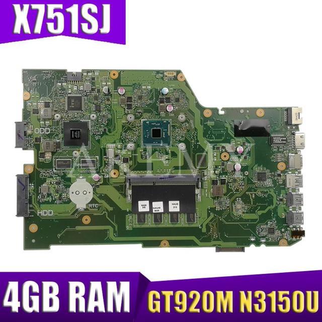 AKEMY X751SJ mainboard for ASUS X751S X751SJ X751SV A751S K751S with GT920M  N3150U 4GB RAM Laptop motherboard - Newegg.com