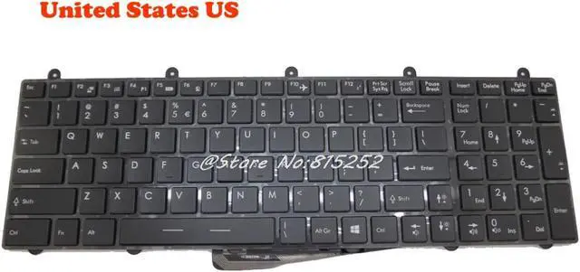Main image of US English Keyboard For MSI GT60 0NC 0ND 0NE 0NF 0NG 0NR 2OJ 2OK 2PC 2PE GT70 2OC 2OD 2PC 2PE 2QD GE60 2PE-215US 2QE-867US 871US
